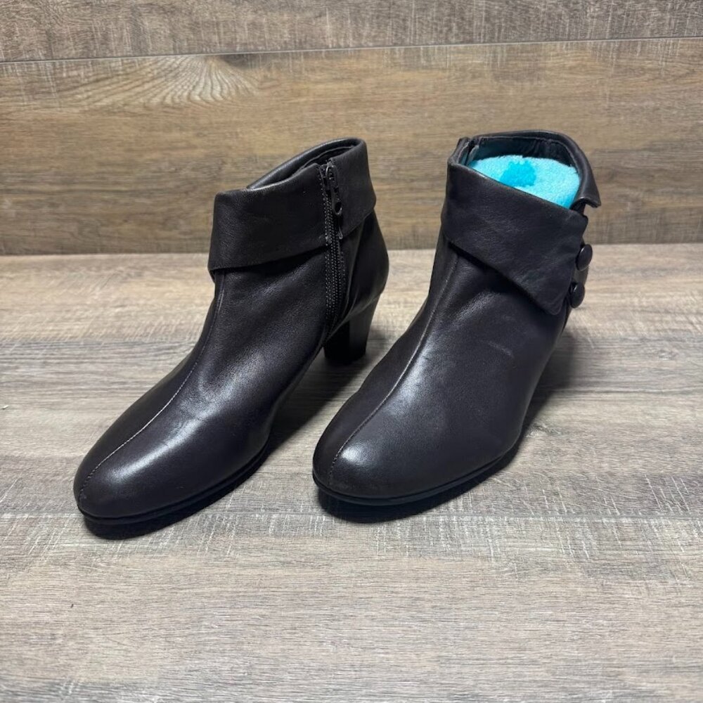 Umberto Raffini Brown Leather Ankle Boots Women's Size EU 39